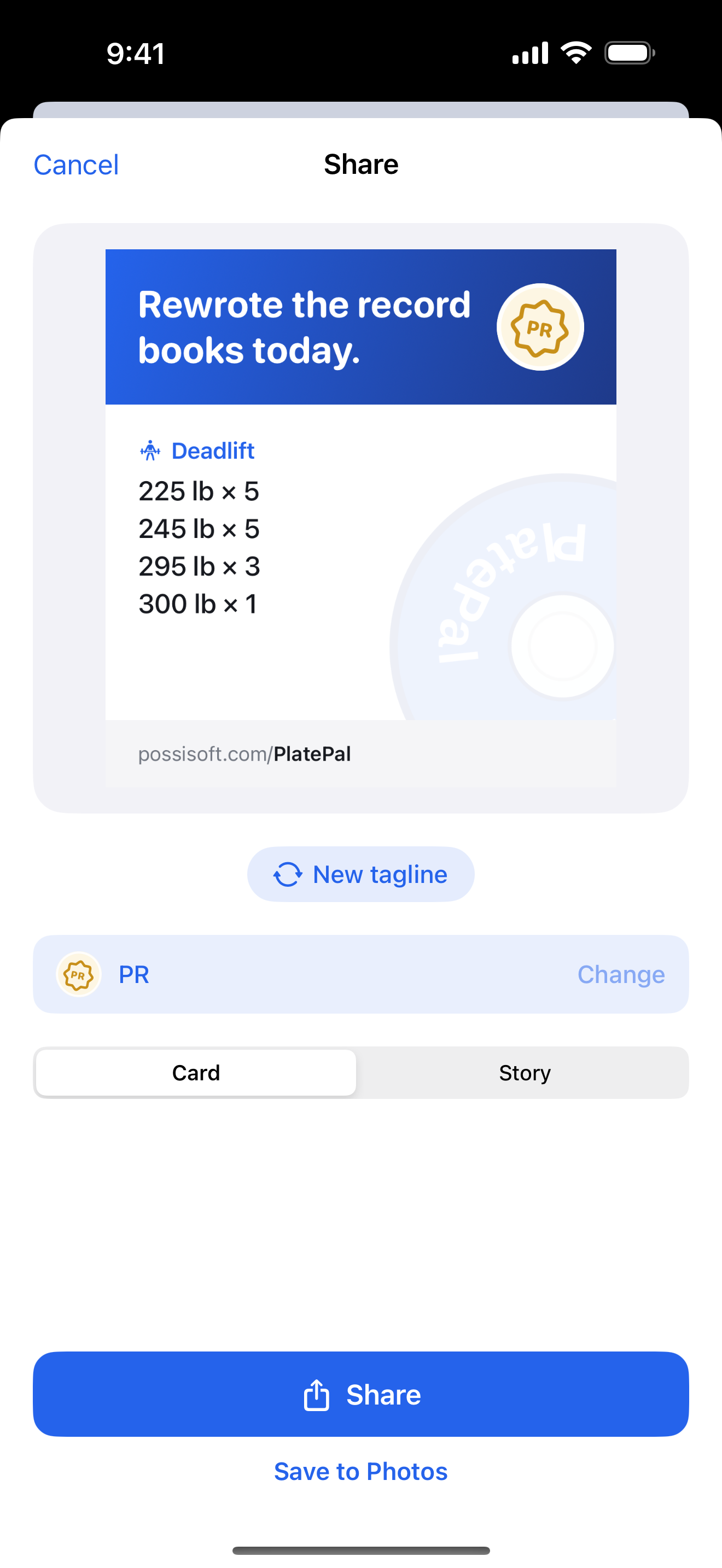 PlatePal share preview